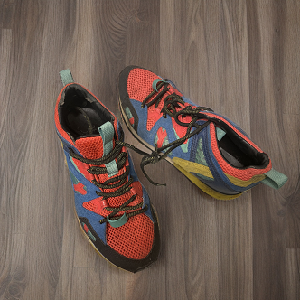 Vintage mens multicolor runner sneakers size 41