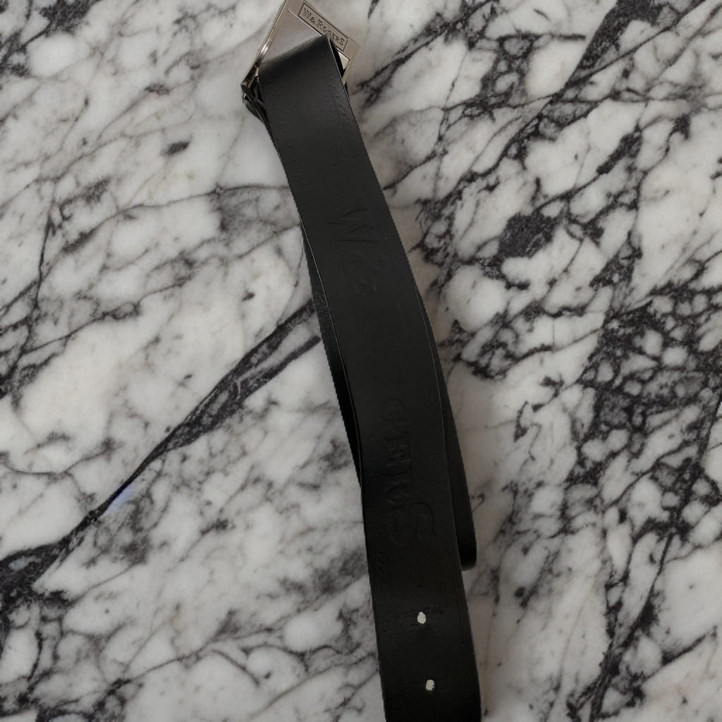 Vintage W & Rogers mens black leather belt size L