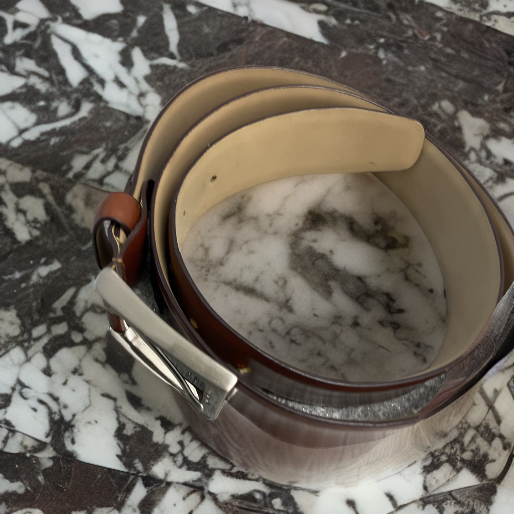 Rubynee Vintage y2k mens leather brown belt