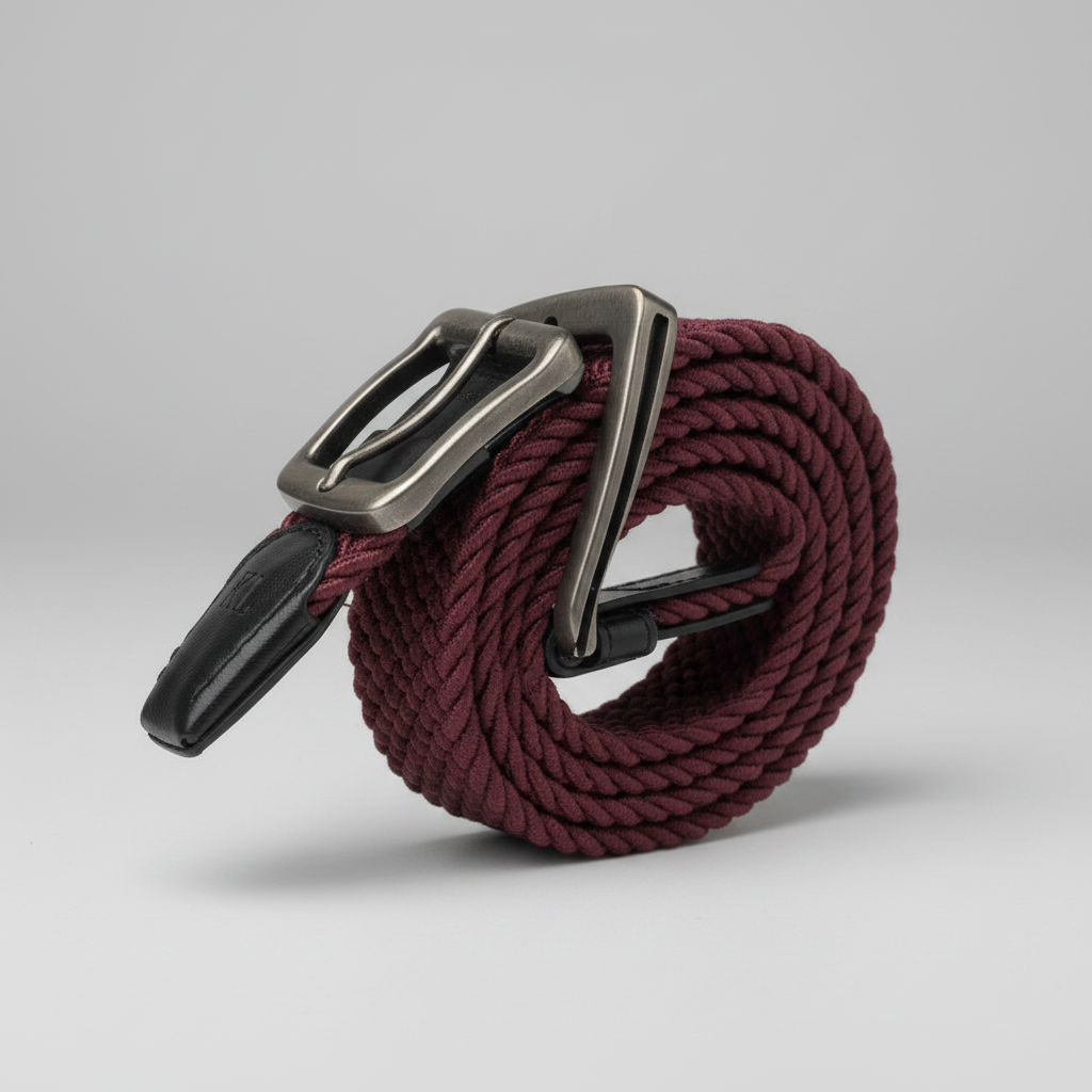 Rubynee Vintage y2k kingsland elastic braid wine belt
