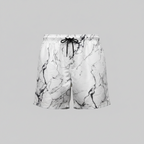 Rubynee Vintage y2k white marble pattern mens short