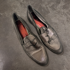 Vintage zara women grey loafers size 38