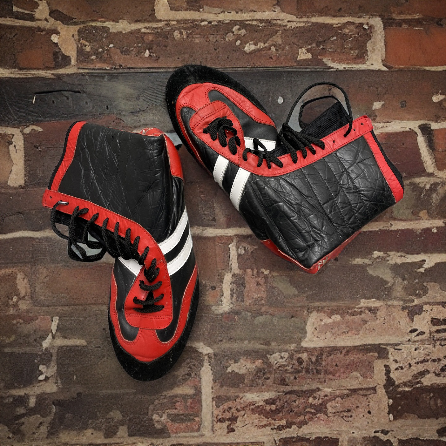 Vintage y2k adidas black lace up boxing boot uk 10