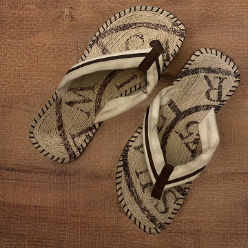 Vintage summer brown flip flop size 41
