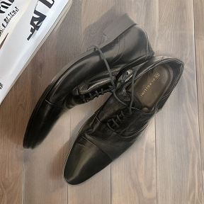 Vintage Di Pollini black oxford leather men shoe size 41