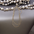 Rubynee Vintage y2k multi layer white pearl gold plated necklace