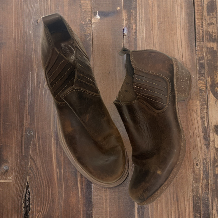 Vintage brown leather mens chelsea boot size 40