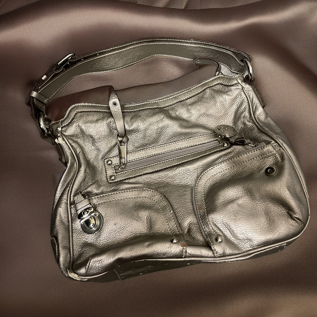  Rubynee Vintage y2k bronze leather women hand bag