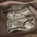  Rubynee Vintage y2k bronze leather women hand bag