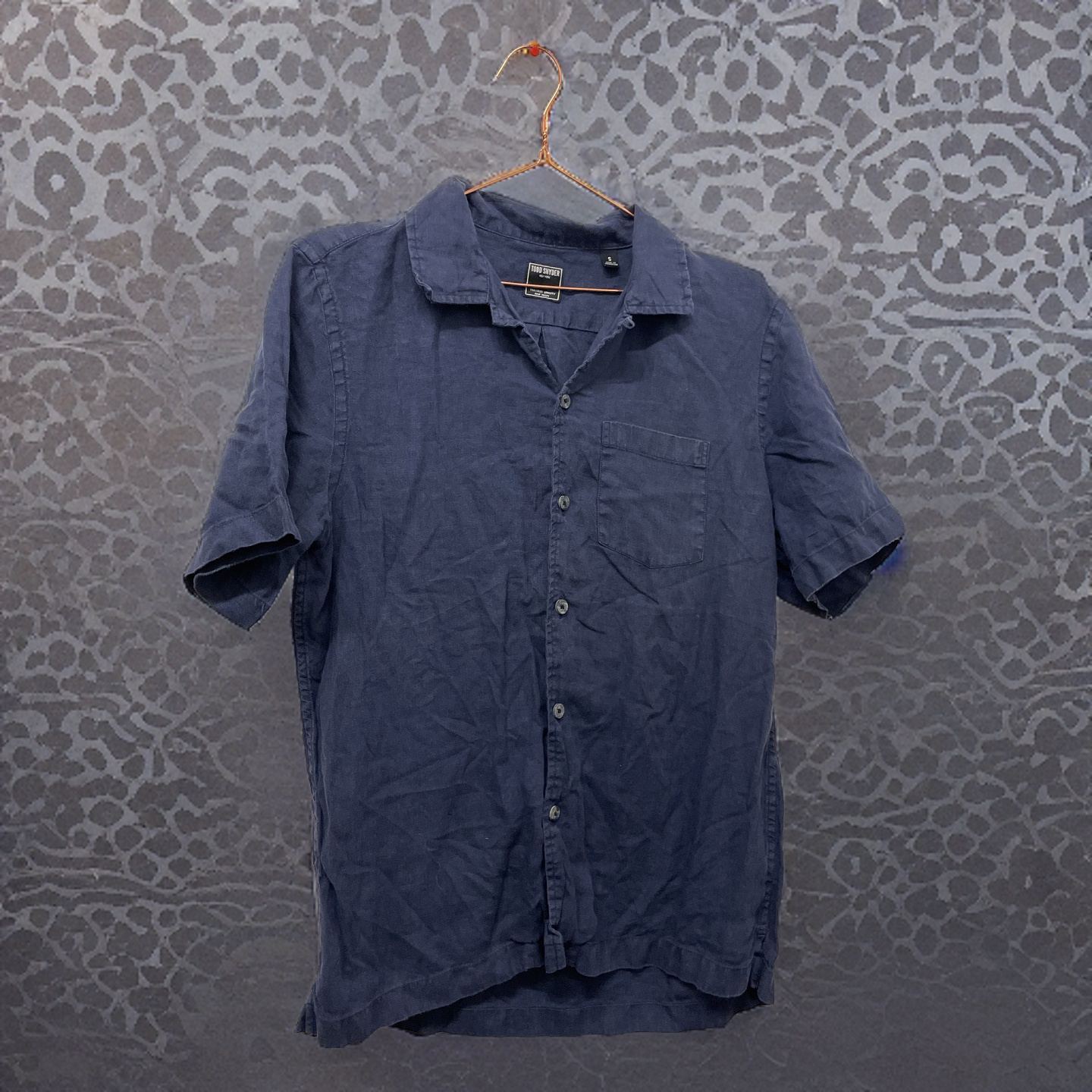Rubynee Vintage y2k todd synder blue regular fit short sleeve shirt