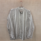 Rubynee  Vintage y2k Topman Linen Shirt Striped Blouse in cream