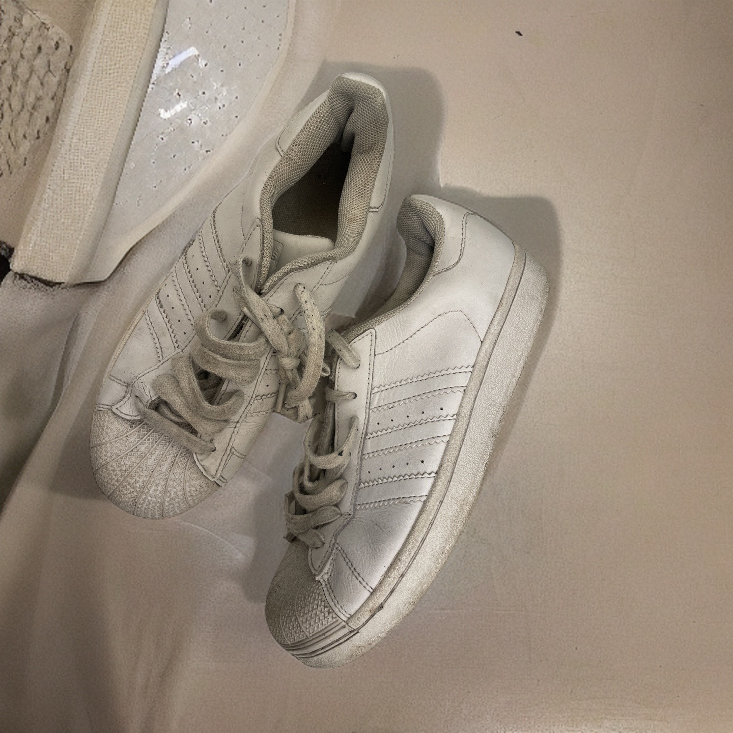 Vintage adidas Superstar 2 Triple White uk 5