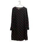 Rubynee Vintage y2k Next red diamond spot crew neck black dress