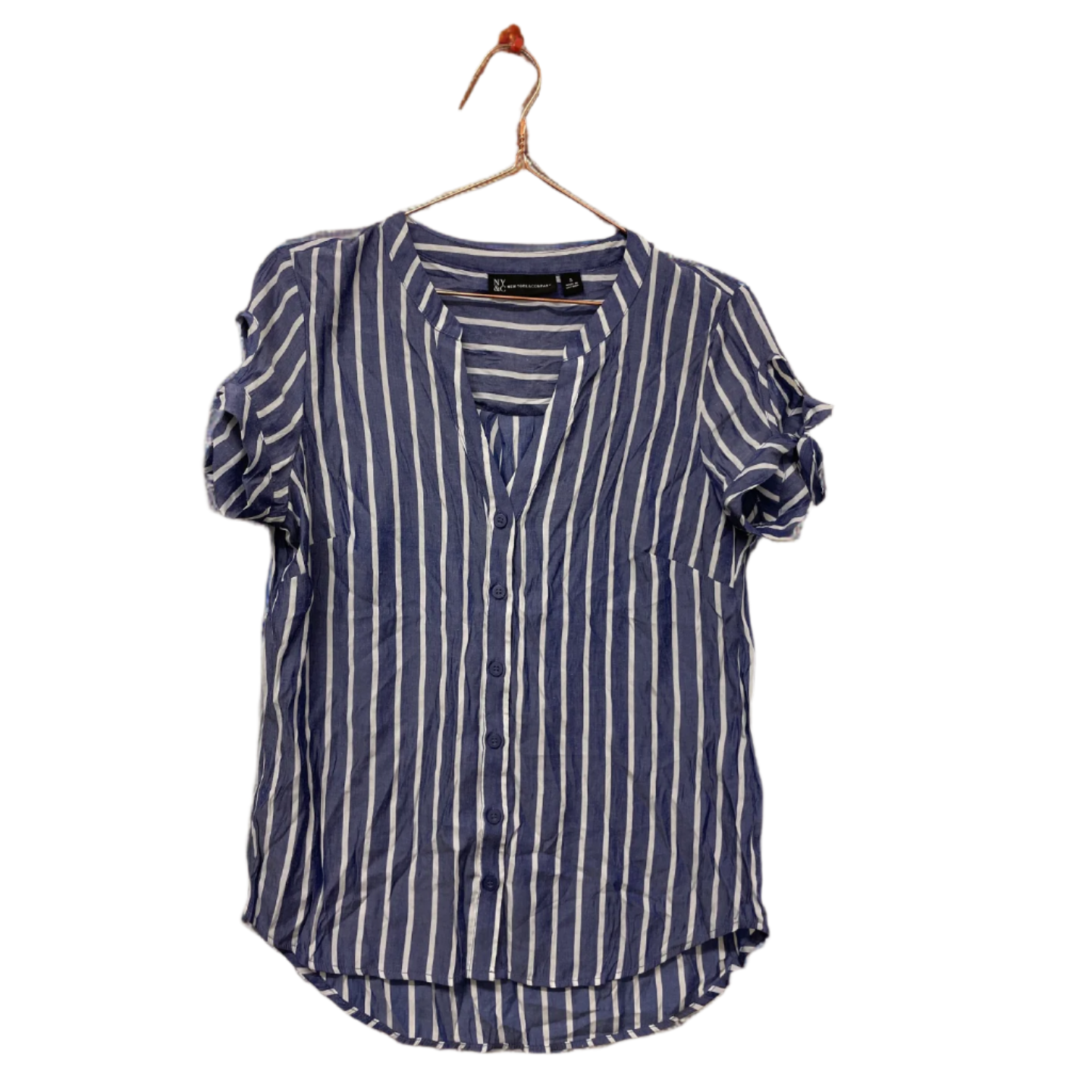 Rubynee  Vintage y2k New york & Co. blue stripped shirt size S