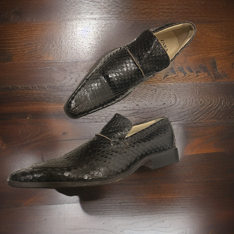Vintage Zara luxury men black leather shoe size 41