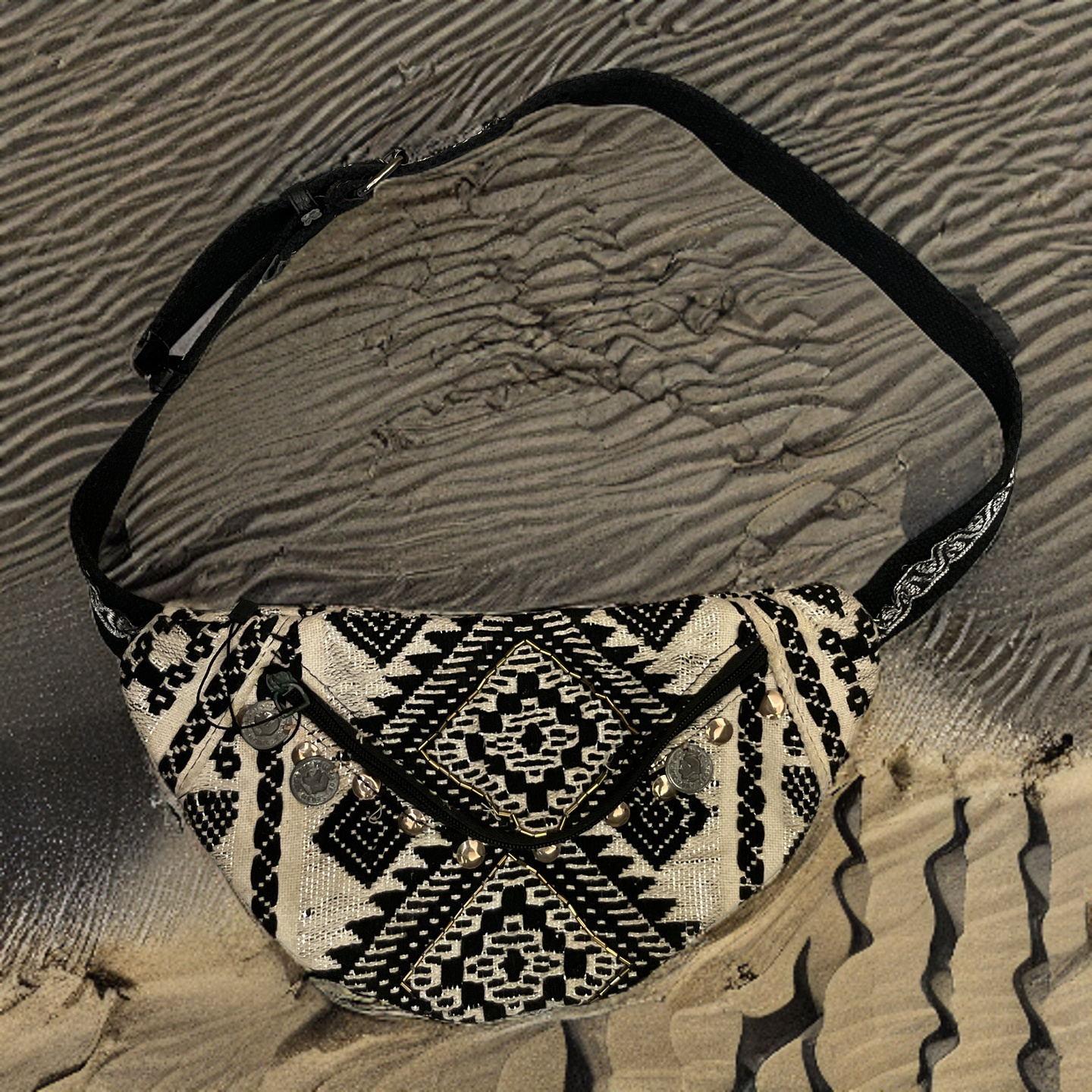 Rubynee Vintage y2k ethnic pattern fanny pack waist bag