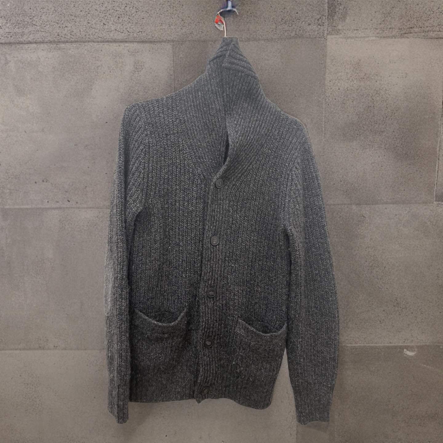 Rubynee Vintage y2k H&M Grey wool Shawl Collar Cardigan