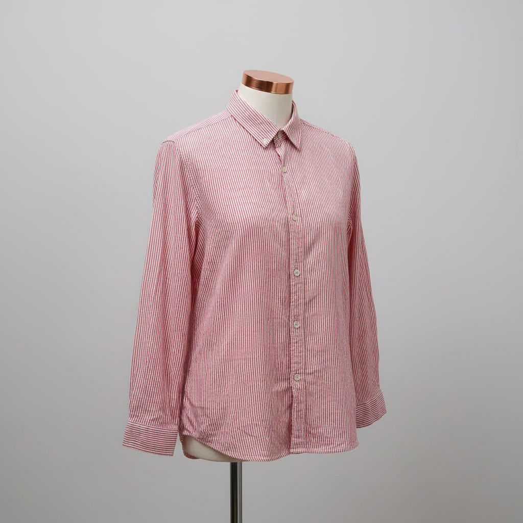 Rubynee  Vintage y2k mens Zara pink stripe shirt size S
