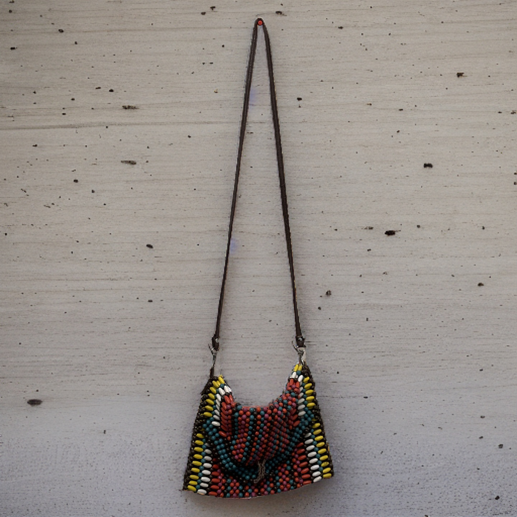 Rubynee Vintage y2k crossbody Beaded Puffin Bag - Multi