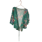 Rubynee  Vintage y2k green womens floral wrap top size 12