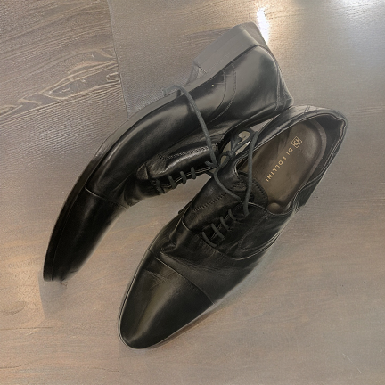 Vintage Di Pollini black oxford leather men shoe size 41