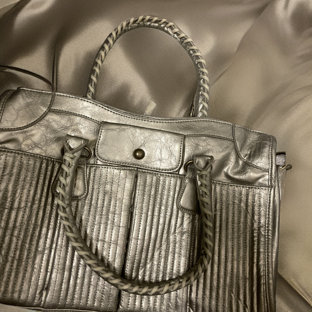  Rubynee Vintage y2k bronze leather women hand bag