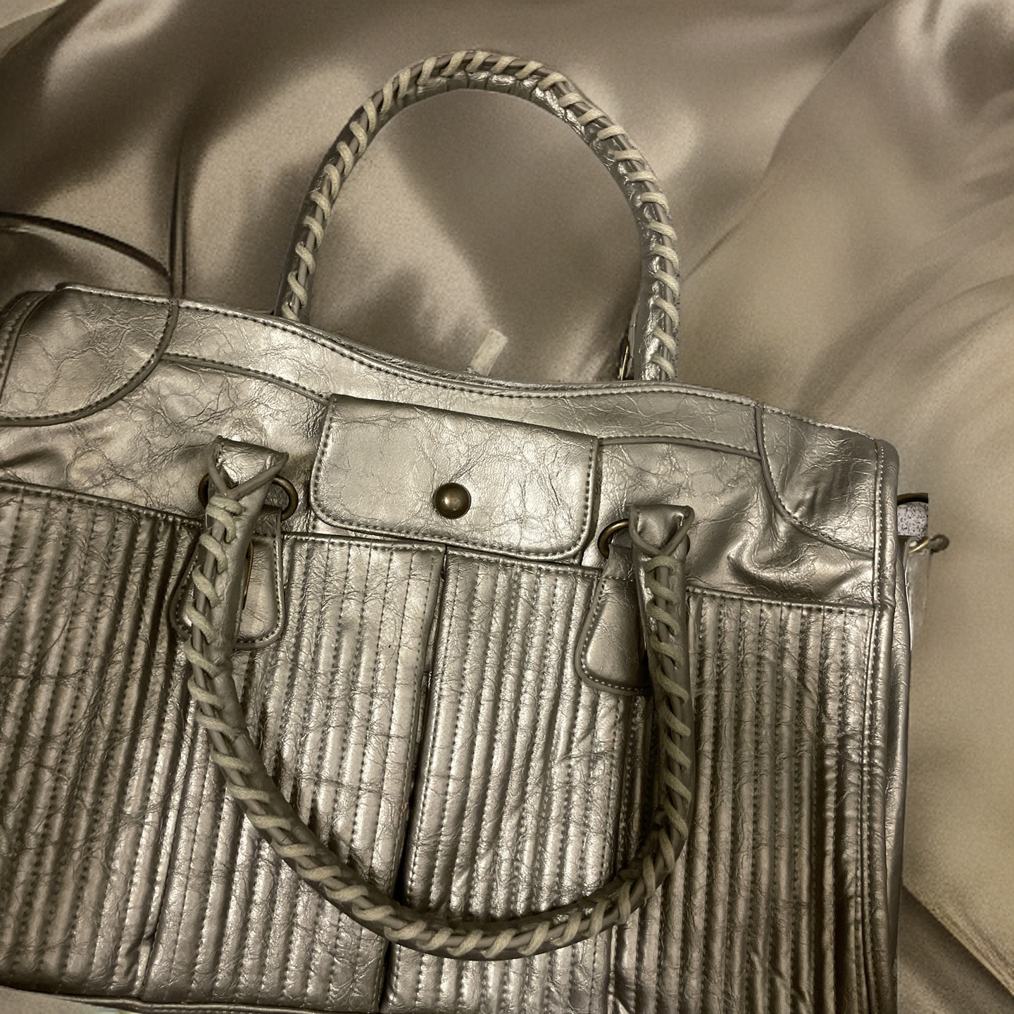  Rubynee Vintage y2k bronze leather women hand bag