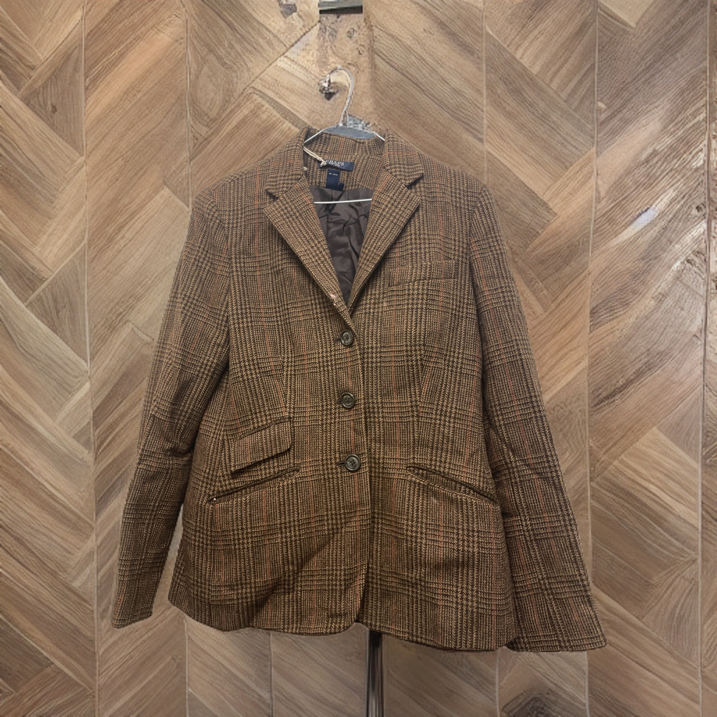 Vintage brown leather mens belt