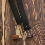 Vintage black leathers men belt