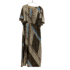 Rubynee Vintage y2k Girlinmind Animal Print Angel Sleeve Midaxi Dress