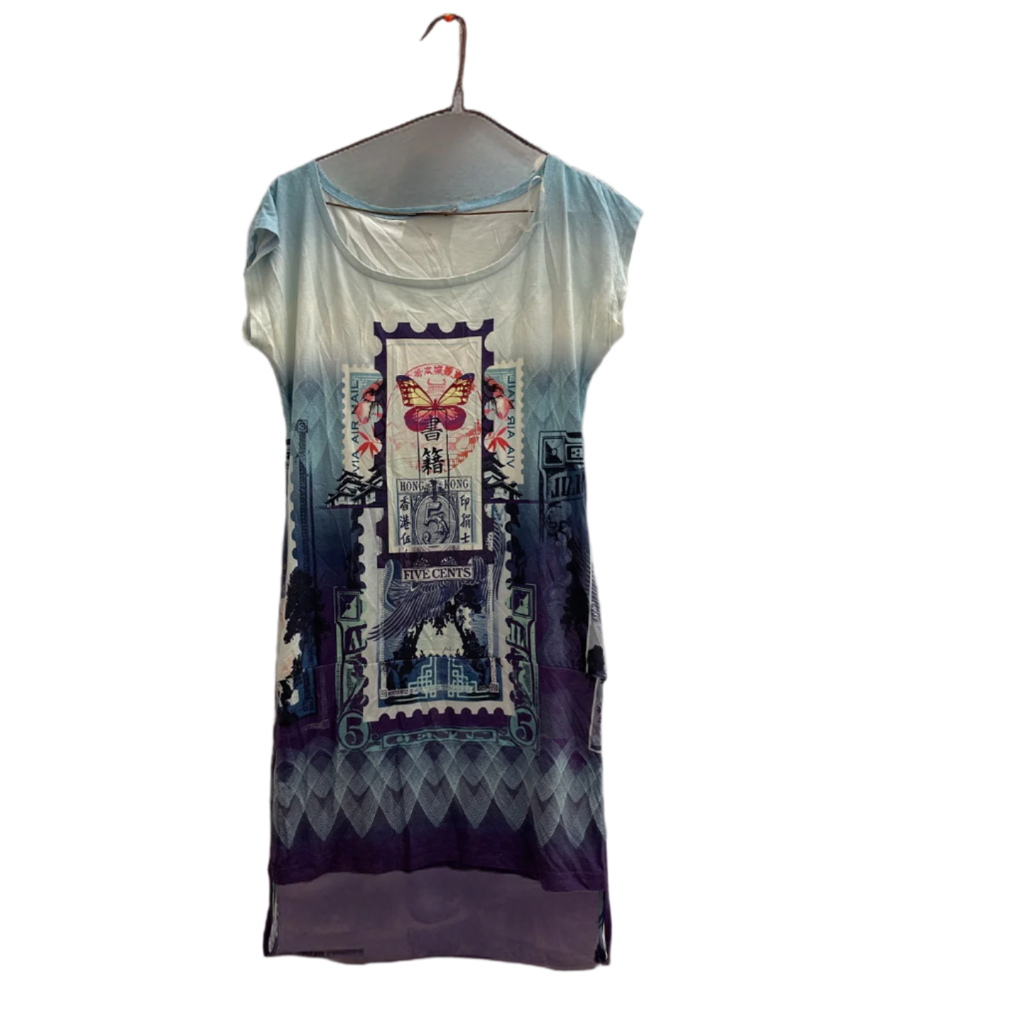 Rubynee Vintage y2k Geisha graphics women purple dress size S