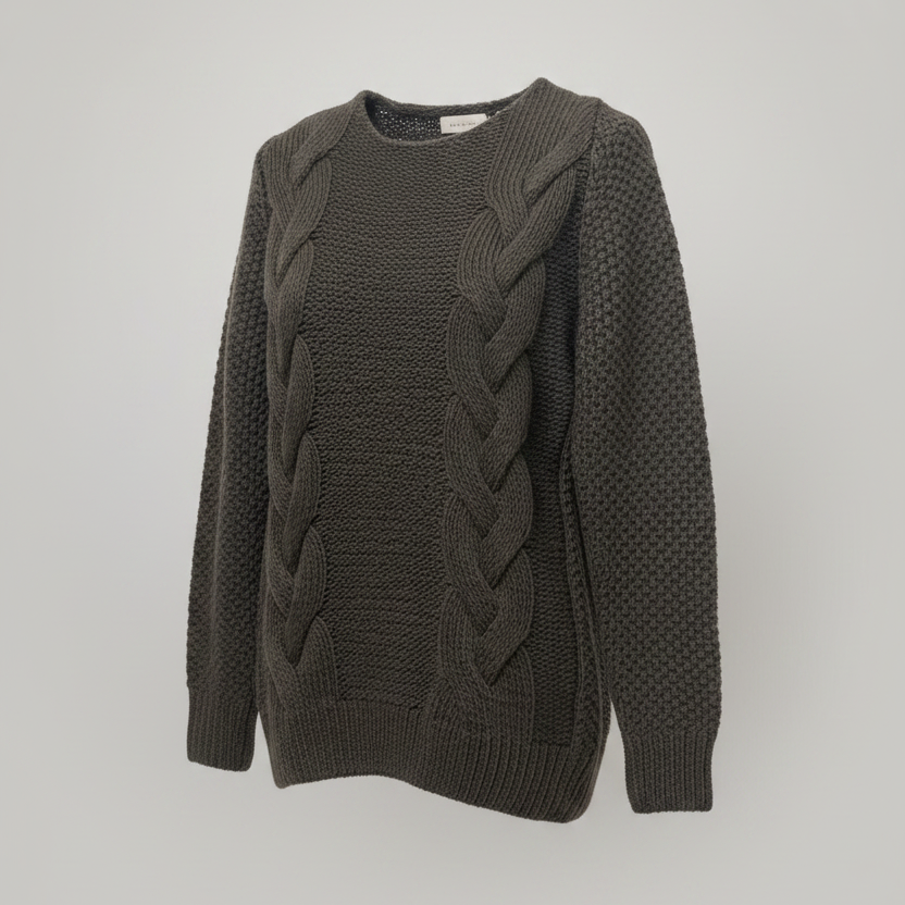 Zara brown chunky knitted cardigan size M