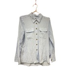 Rubynee  Vintage y2k womens mark & spencer line stripe blue shirt size 10