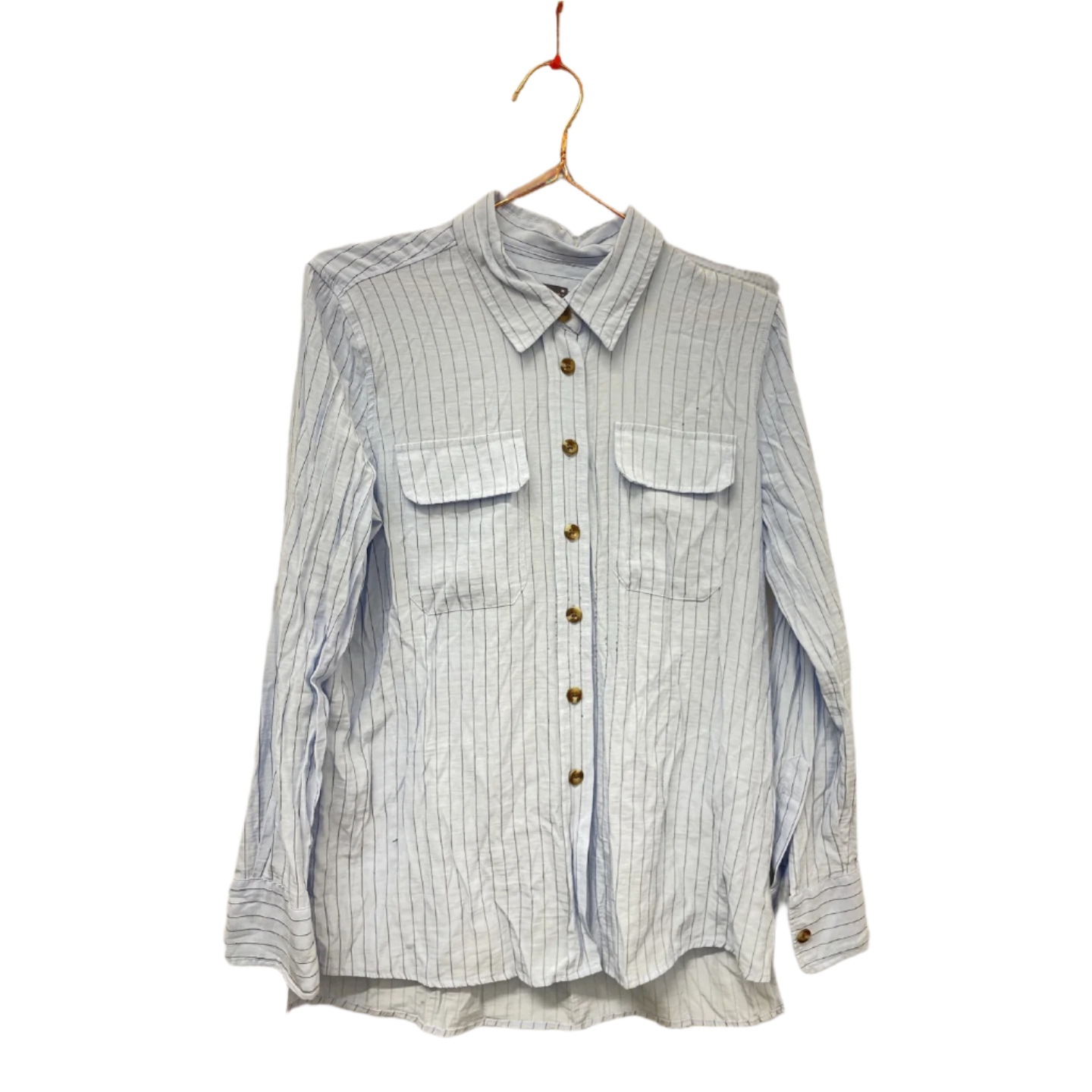 Rubynee  Vintage y2k womens mark & spencer line stripe blue shirt size 10