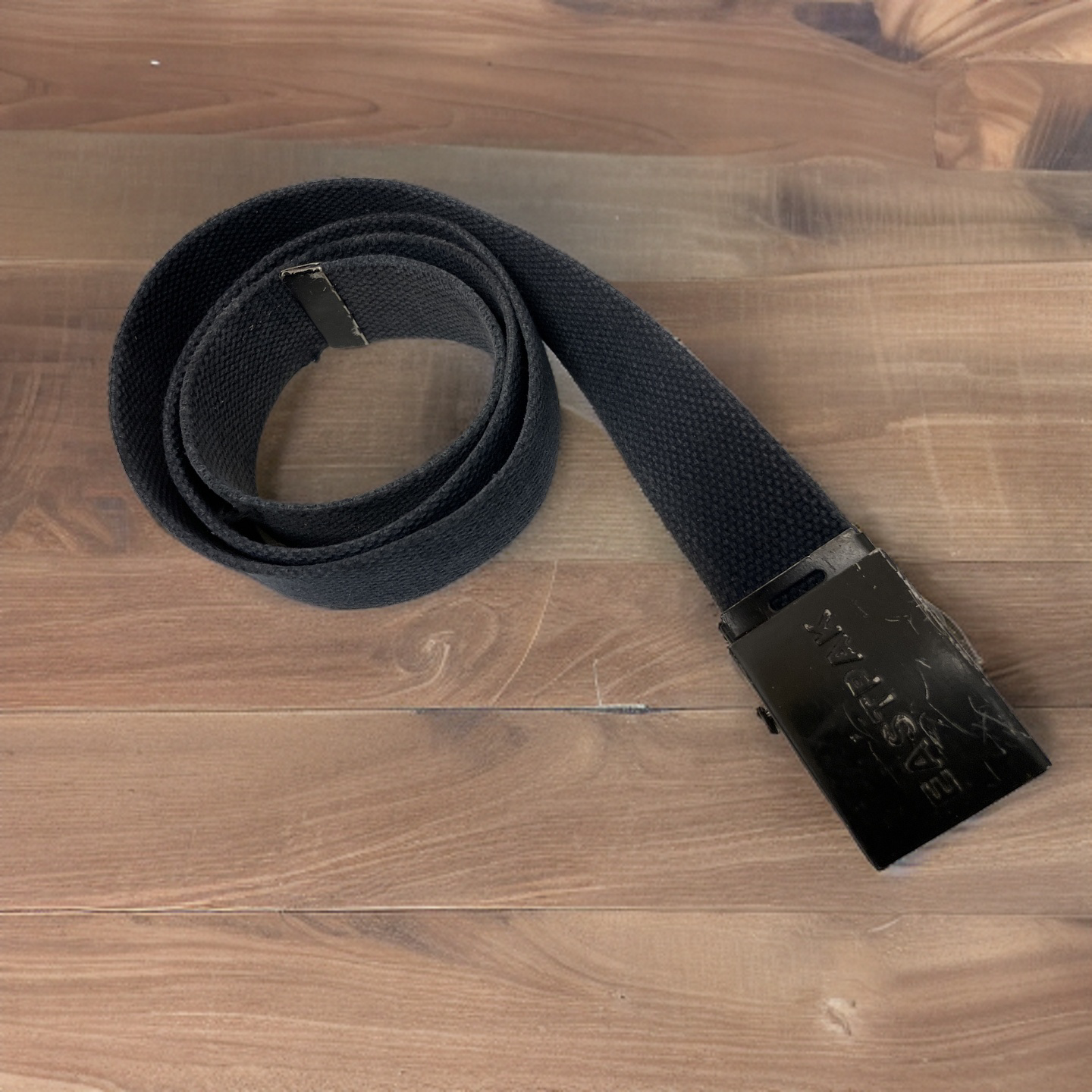 Vintage Fast pale military mens blue buckle belt size M