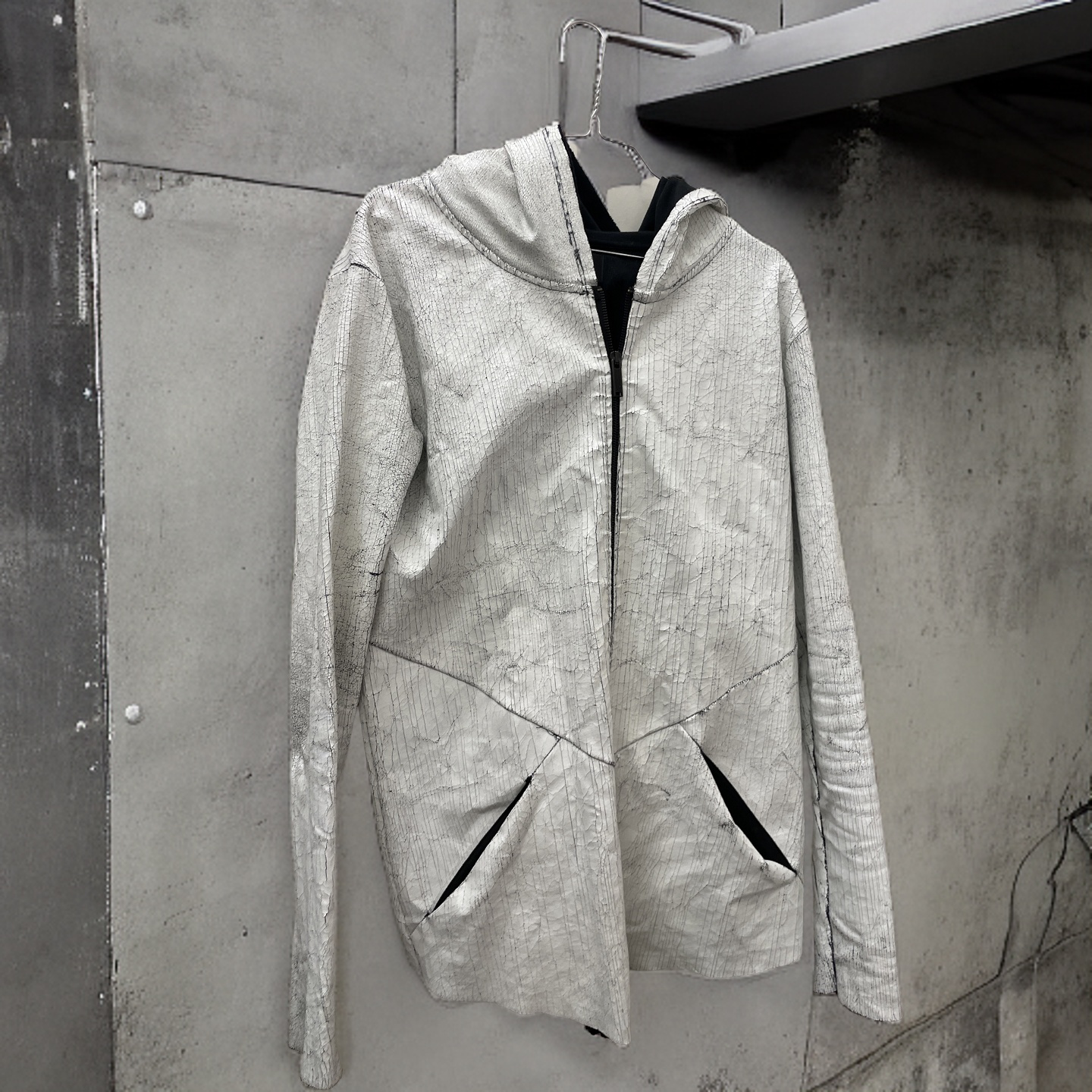 Rubynee Vintage y2k marble white pattern zara man hoodie size L