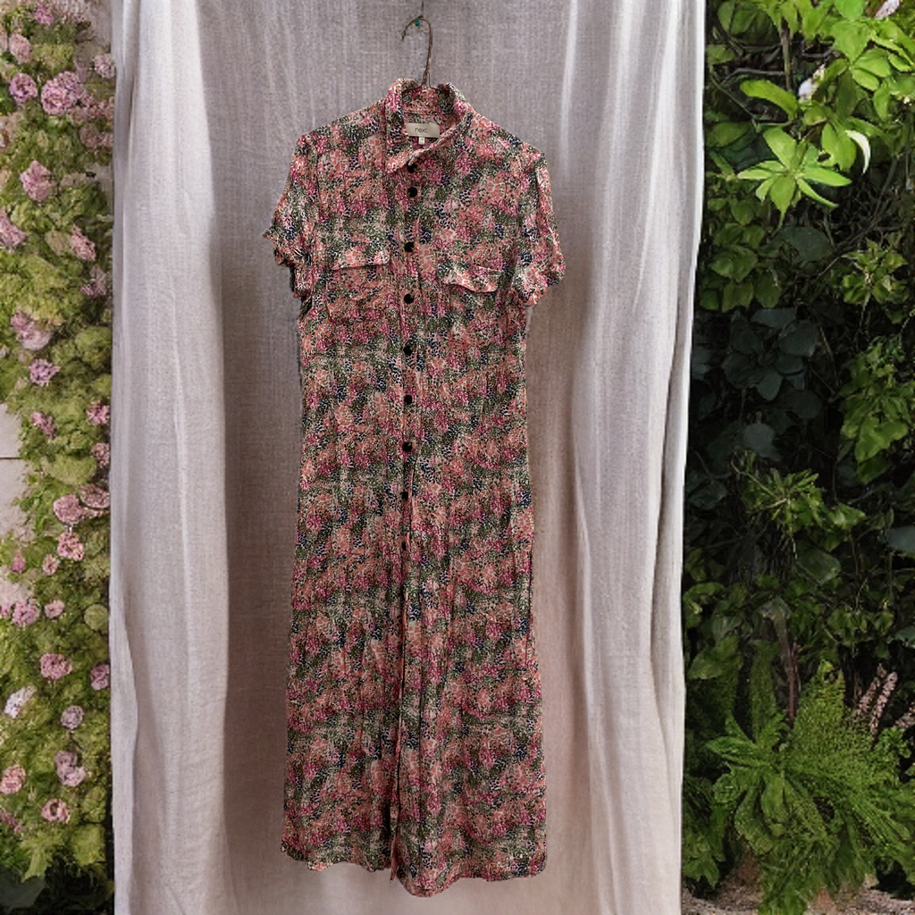 Rubynee Vintage y2k midi pink shirt dress from Next