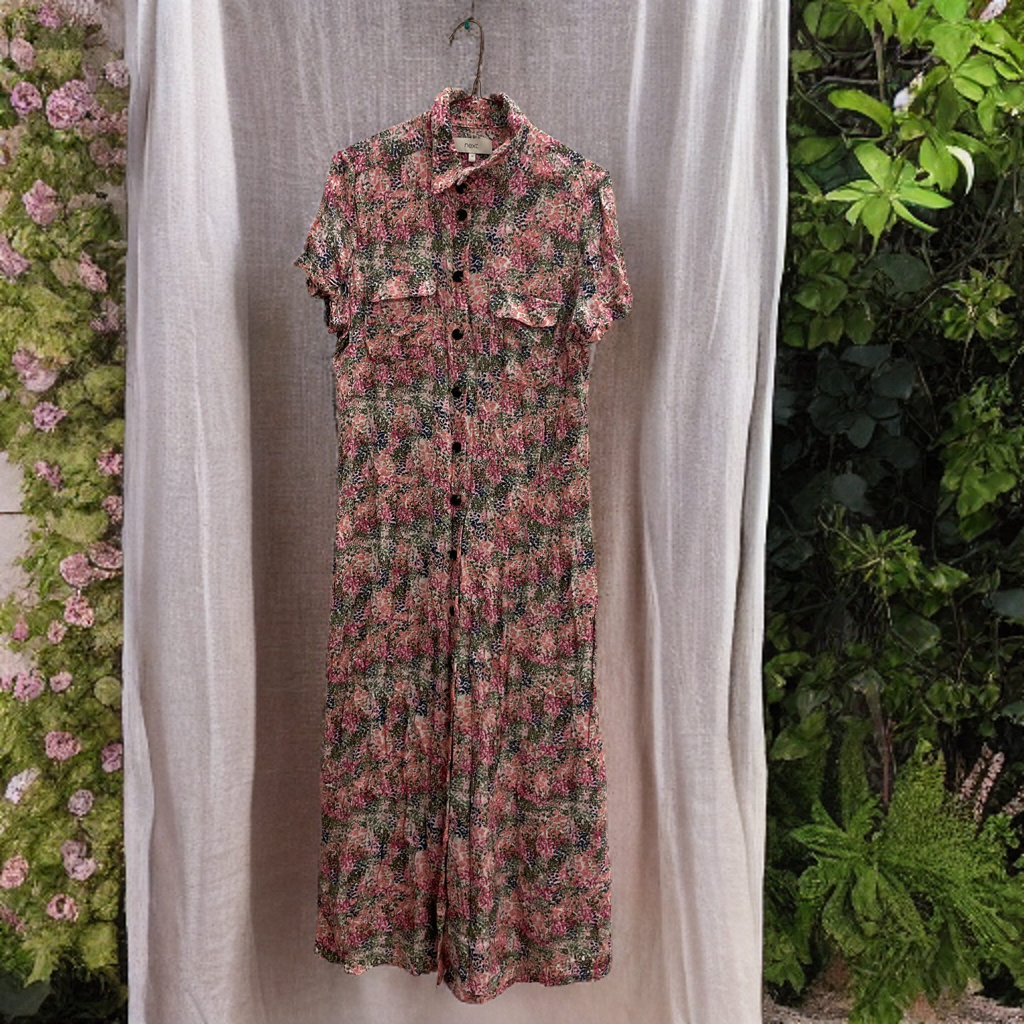 Rubynee Vintage y2k midi pink shirt dress from Next