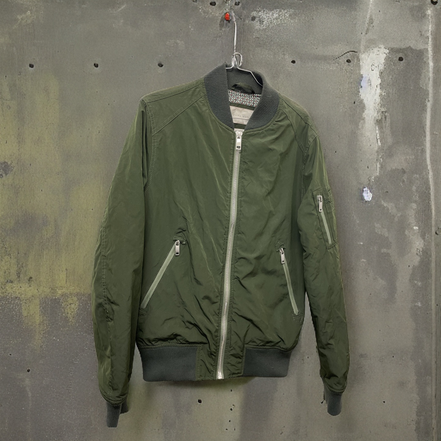 Rubynee Vintage y2k bomber khaki green zara jacket