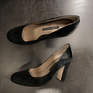 Vintage french connection black block heel pump size 37