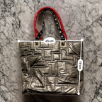  Rubynee Vintage y2k Riverisland silver leather fancy hand bag