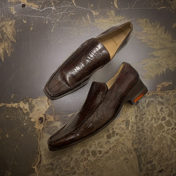 Vintage zara brown crocrodile leather mens shoe size 41