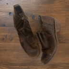 Vintage woman brown ankle leather boot size uk 4.5