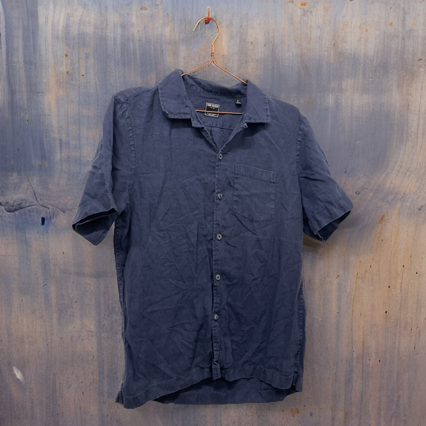 Rubynee Vintage y2k todd synder blue regular fit short sleeve shirt