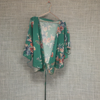 Rubynee  Vintage y2k green womens floral wrap top size 12