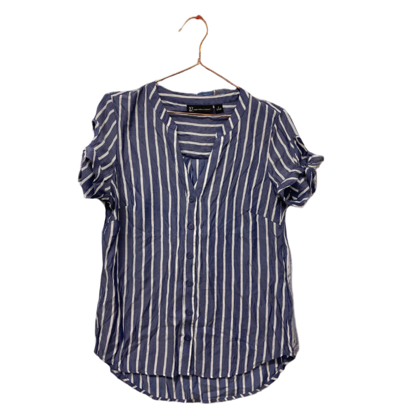 Rubynee  Vintage y2k New york & Co. blue stripped shirt size S