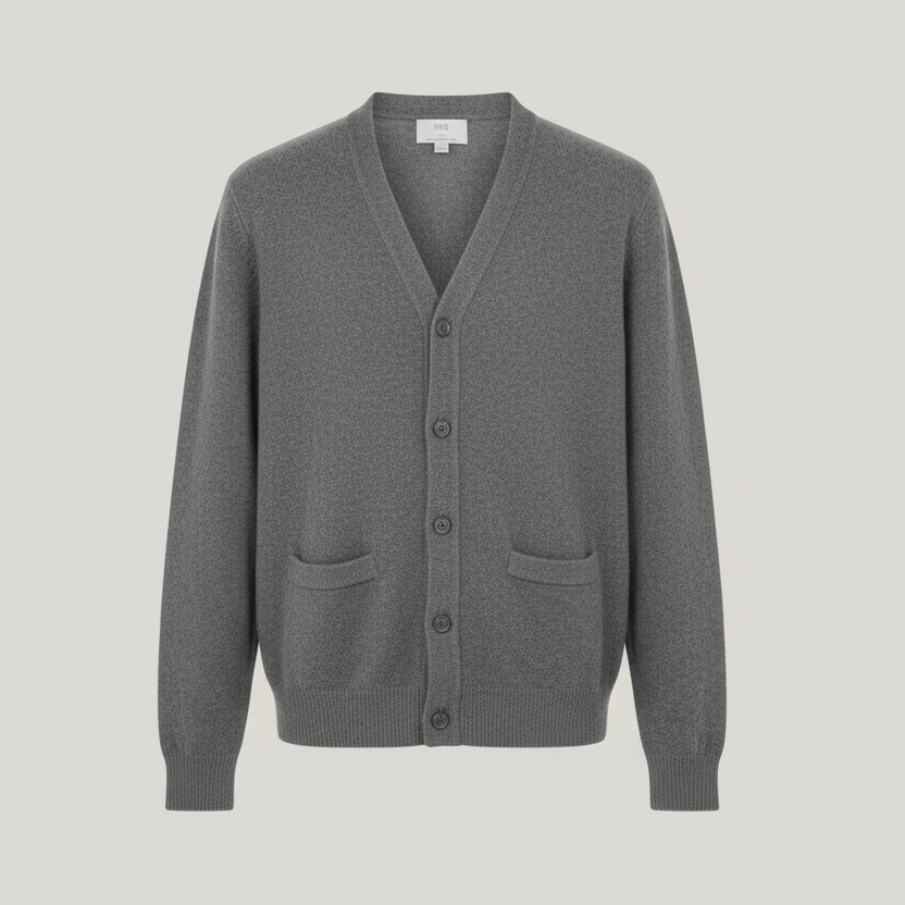 Rubynee Vintage y2k mens wool green regular fit v-neck Mark & Spencer cardigan