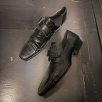 Vintage black men italian crocrodile leather size 41