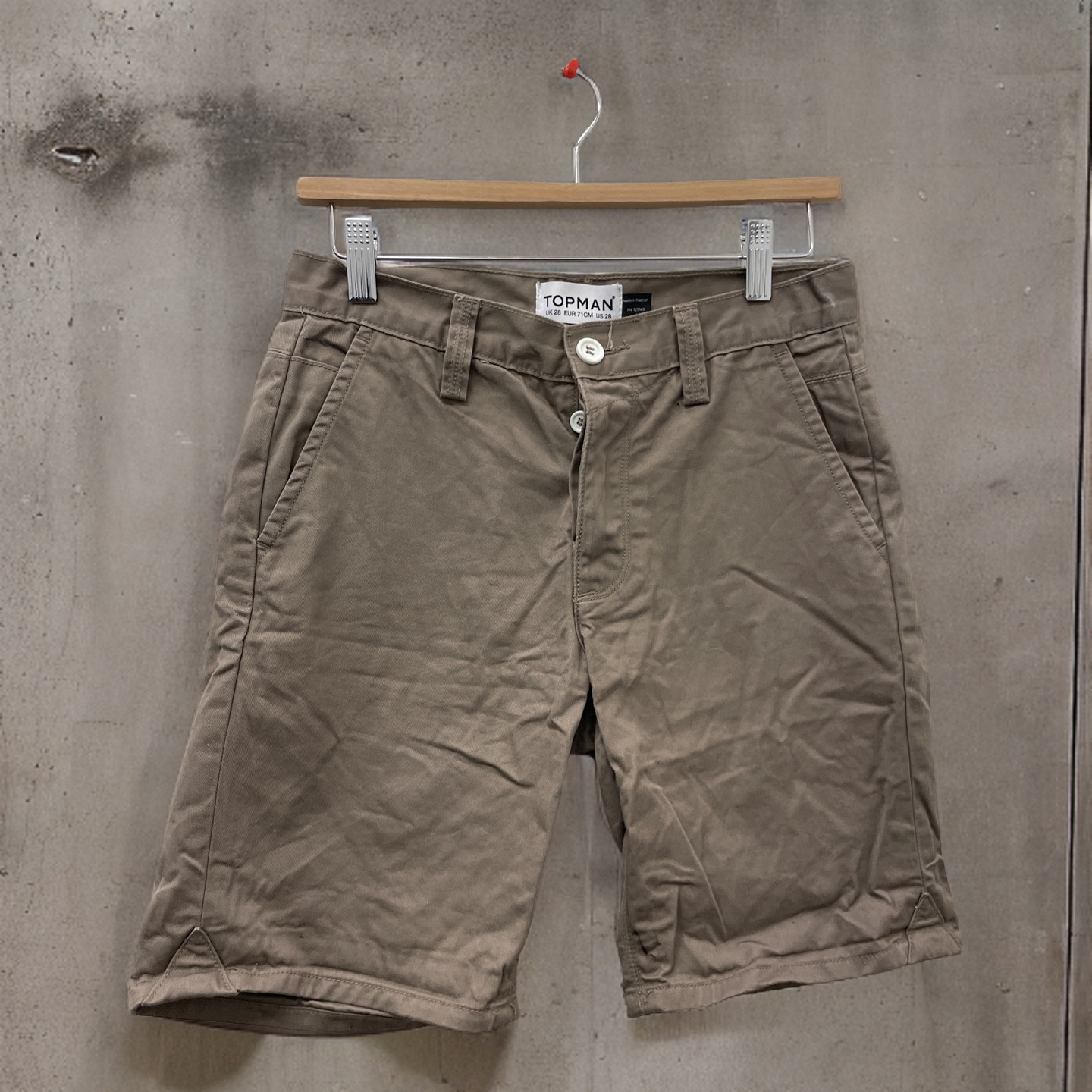 Rubynee Vintage y2k brown topman chinos mens short