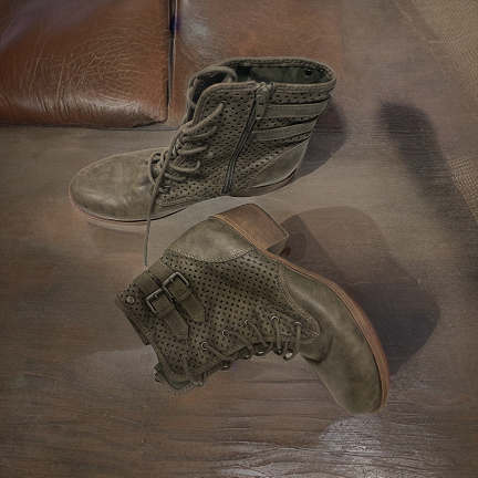 Vintage Roxy green winter lace up ankle boot size UK 6
